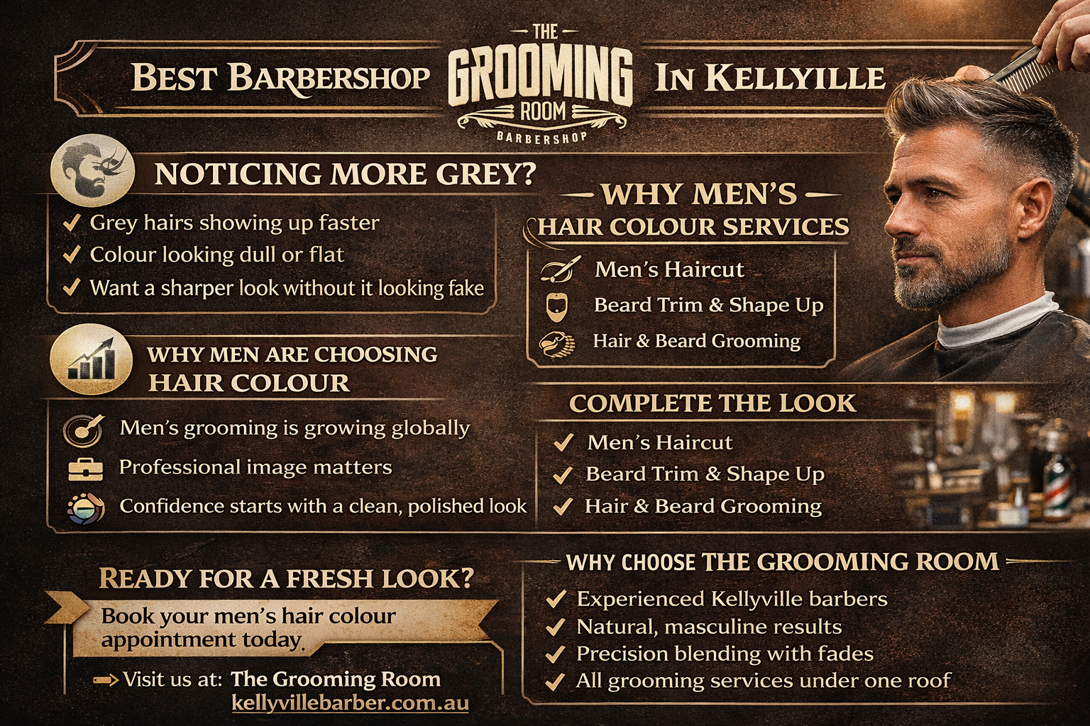 Men’s Hair Colouring Services in KellyVille