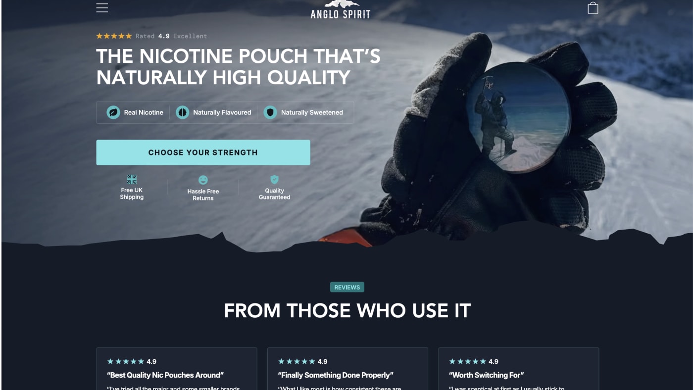 Anglo Spirit website screenshot