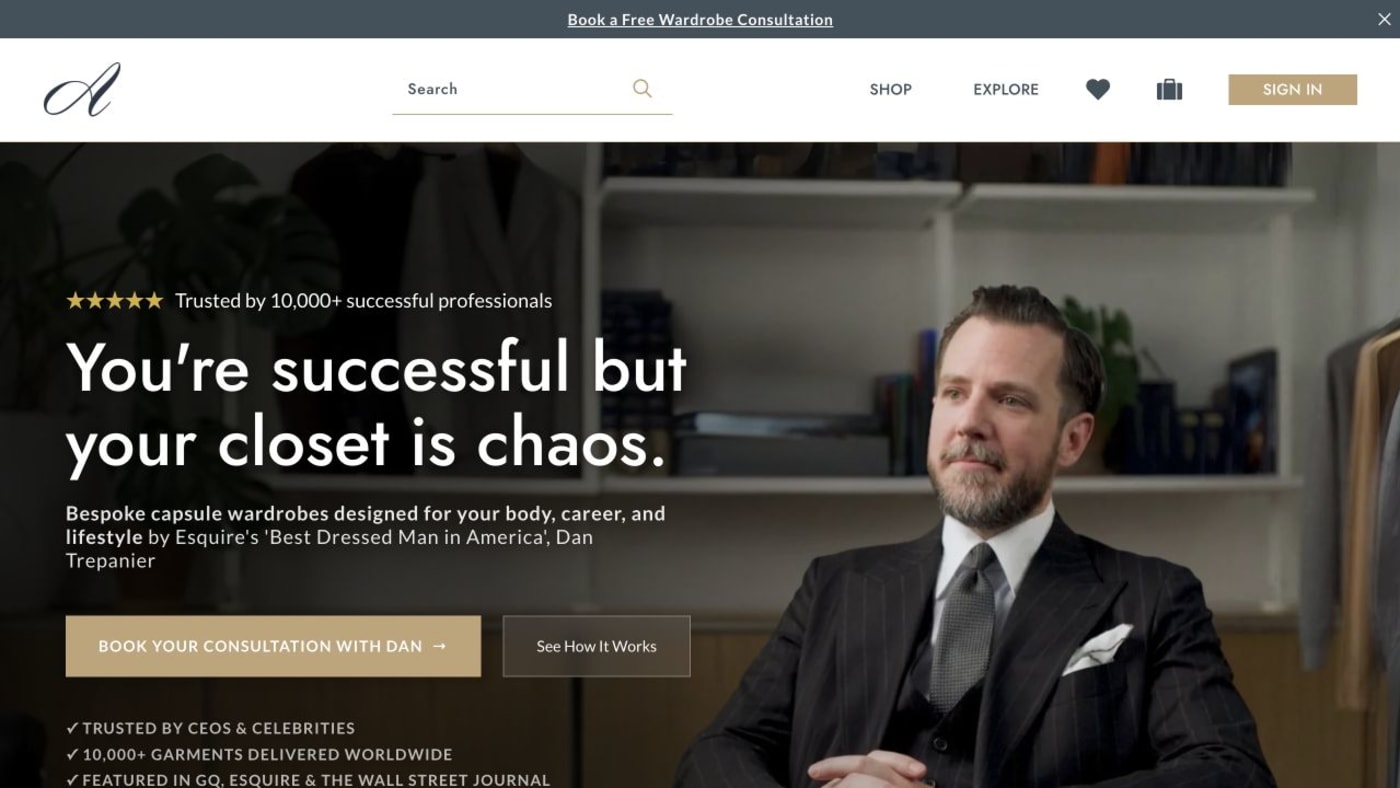 Articles of Style website screenshot