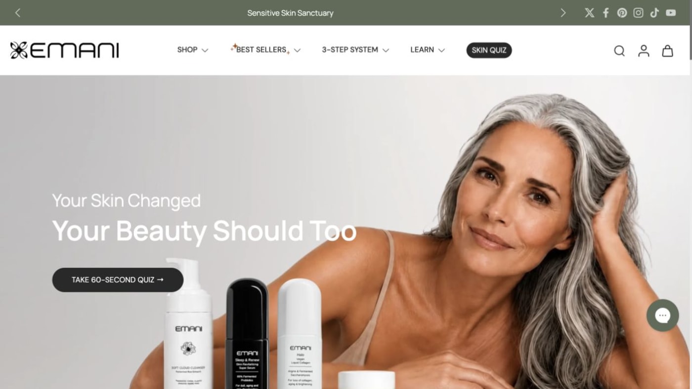 Emani website screenshot