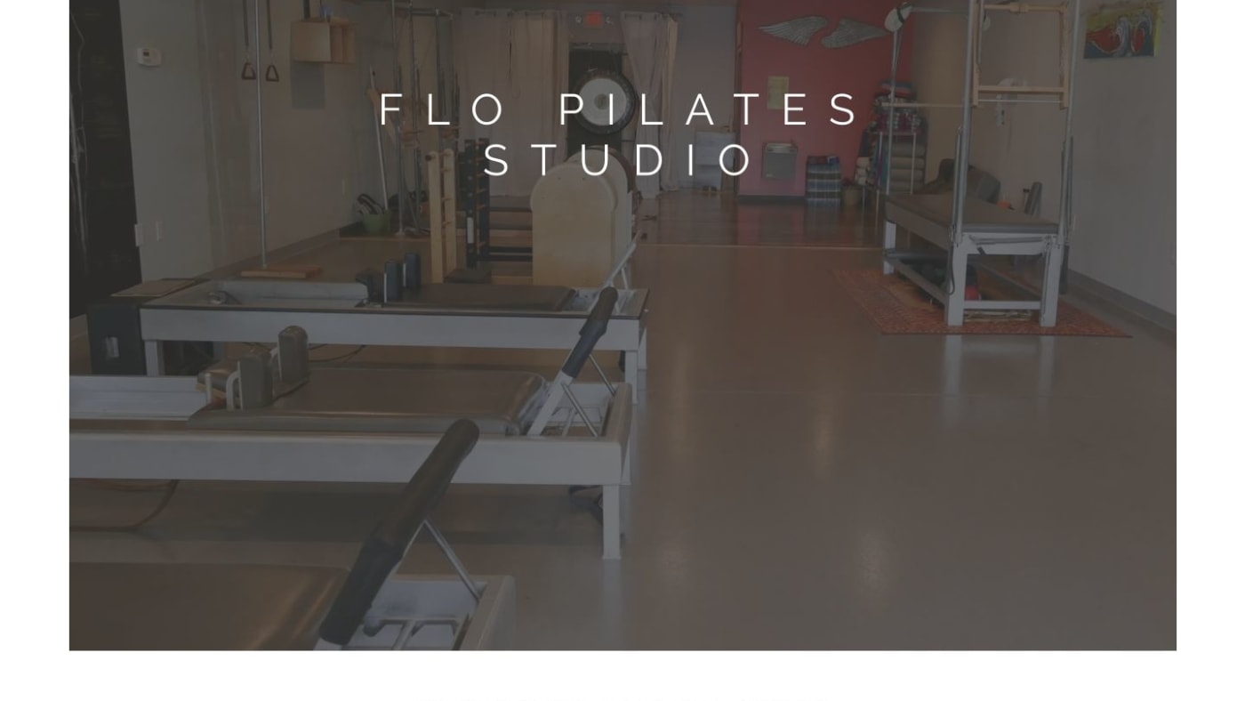 Flo Pilates website screenshot
