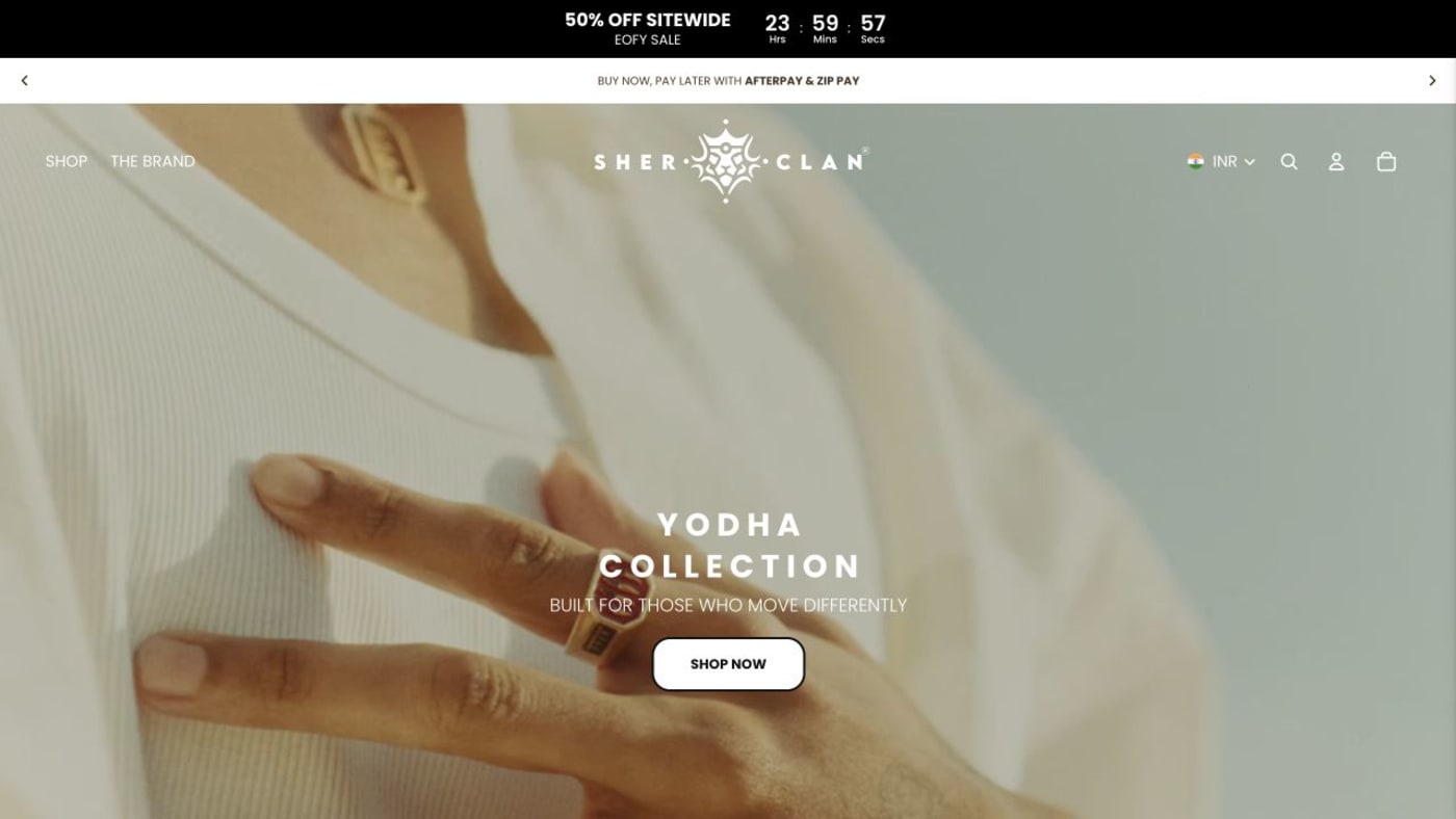 Sherclan website screenshot