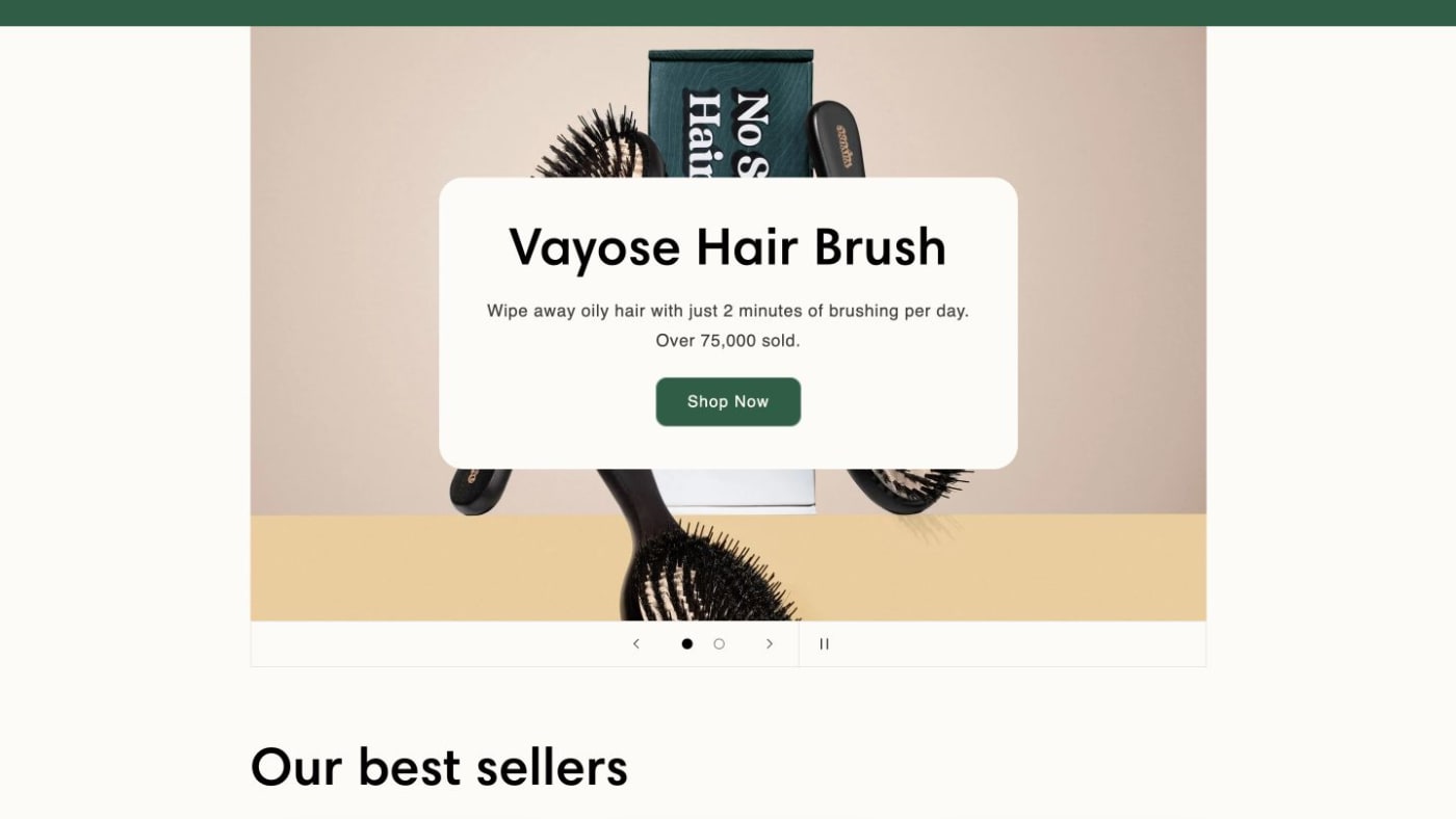 Vayose website screenshot