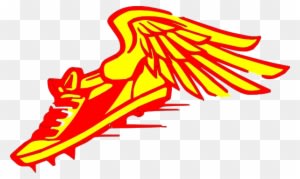 Track Winged Foot Clipart - Track And Field Clipart Blue - Transparent PNG Free Download