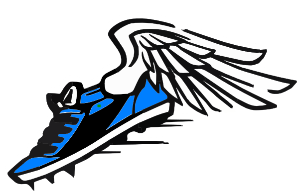 Blue Winged Shoe Clip Art At Clker - Track And Field Clipart Png [PL] - Transparent PNG Free Download
