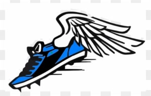 Blue Winged Shoe Clip Art At Clker - Track And Field Clipart Png [PL] - Transparent PNG Free Download