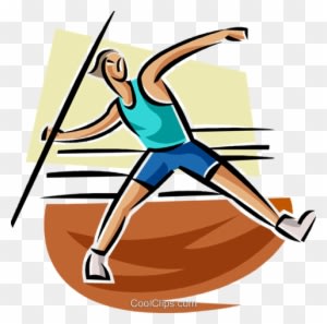 Javelin Toss Royalty Free Vector Clip Art Illustration - Athletics Track And Field Clipart - Transparent PNG Free Download