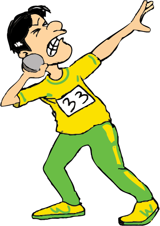 Discus Track And Field Clipart - Shot Put Cartoon [ES] - Transparent PNG Free Download