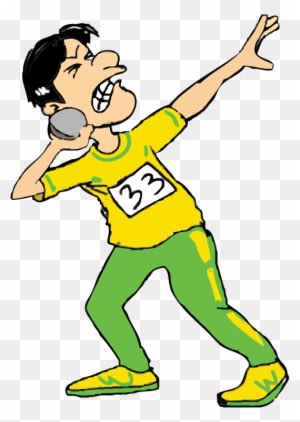 Discus Track And Field Clipart - Shot Put Cartoon - Transparent PNG Free Download