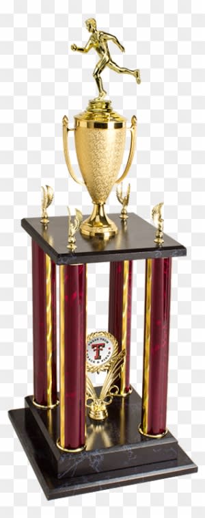 4 Column Trophy For Track & Field Events - 1st Place Trophy Track - Transparent PNG Free Download