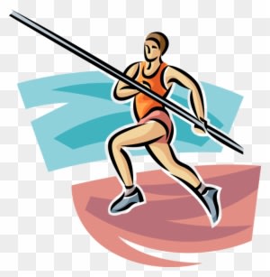 Vector Illustration Of Track And Field Athletic Sport - Pole Vault Clipart Free - Transparent PNG Free Download