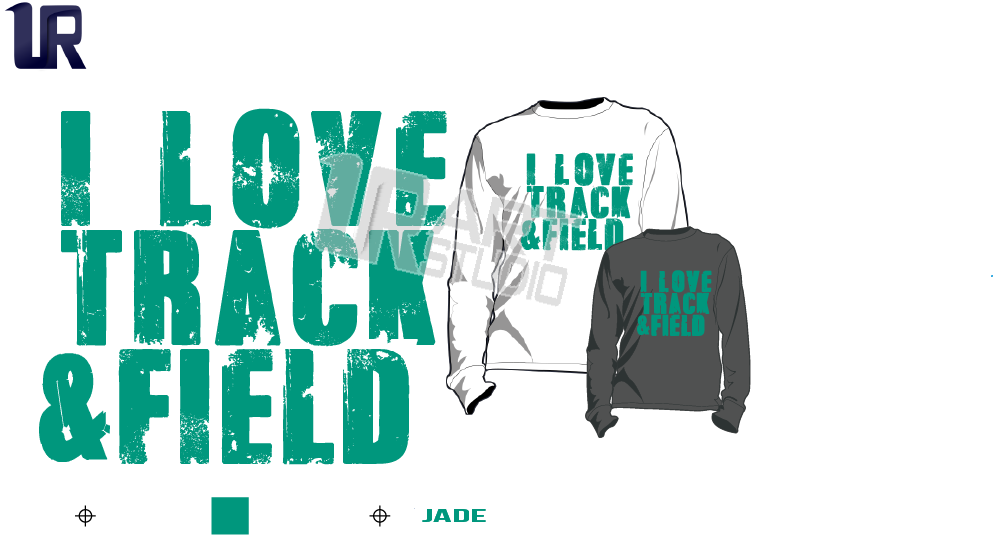 I Love Track And Field Jade Tshirt Logo Print Ready - Long-sleeved T-shirt [RU] - Transparent PNG Free Download