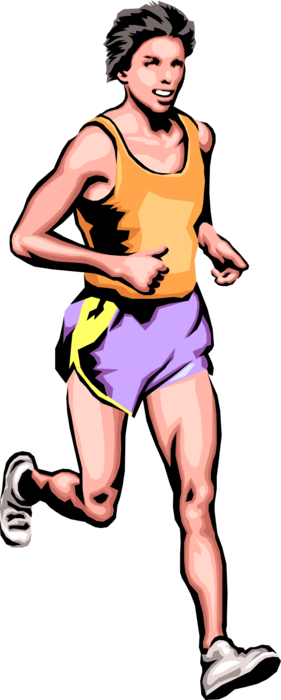 Vector Illustration Of Track And Field Athletic Sport - Jogger Clipart [VI] - Transparent PNG Free Download
