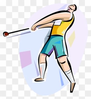 Vector Illustration Of Track And Field Athletic Sport - Hammer Throw Cartoon - Transparent PNG Free Download