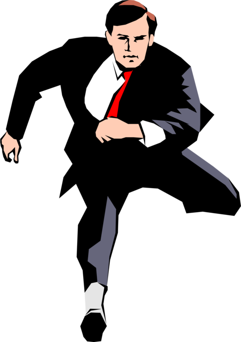 Vector Illustration Of Businessman Track And Field - Kung Fu [VI] - Transparent PNG Free Download