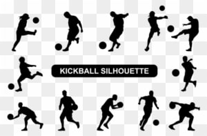 Kickball Players Silhouette Vector Download Free Vector - Kickball Players Silhouette Vector Download Free Vector [RU] - Transparent PNG Free Download