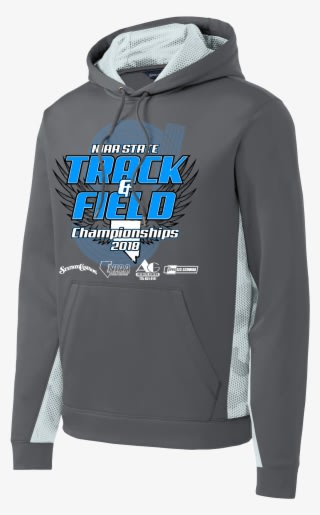 St239 Dark Smoke Grey/white Niaa State Track And Field - Sweatshirt - Transparent PNG Free Download