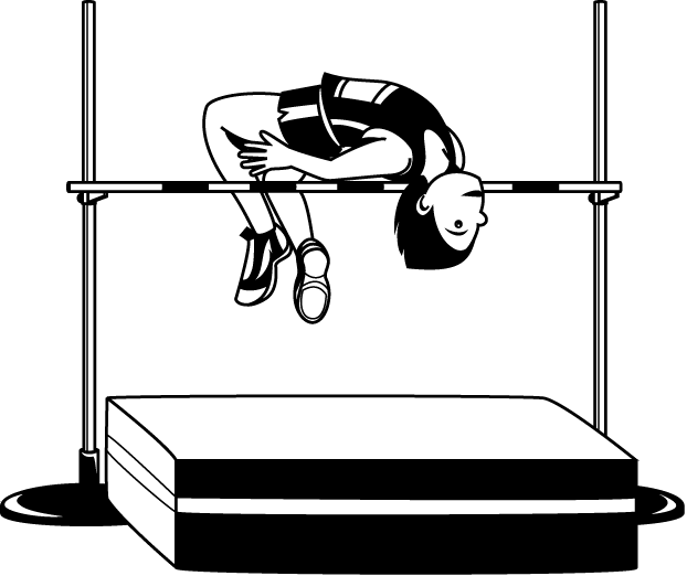 Banner Black And White Download Track Field Sport Jumping - High Jump Clip Art [FR] - Transparent PNG Free Download