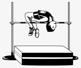 Banner Black And White Download Track Field Sport Jumping - High Jump Clip Art [FR] - Transparent PNG Free Download