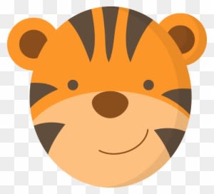 Tiger Clipart Jungle Animal - Zoo Animal Faces Clipart - Transparent PNG Free Download