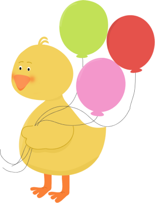 Duck With Balloons - Animal Holding Balloon Clipart - Transparent PNG Free Download