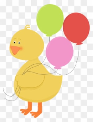 Duck With Balloons - Animal Holding Balloon Clipart - Transparent PNG Free Download