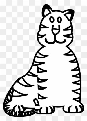 Animal Tiger Black White Black White Art Beta Geometry - Tiger Black And White Clip Art Of Animals - Transparent PNG Free Download