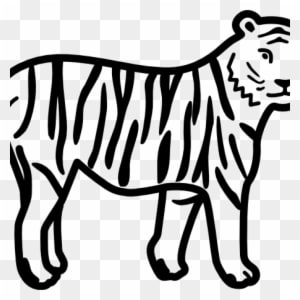 Tiger Clipart Black And White Tiger Clip Art Black - Outline Pictures Of Animals - Transparent PNG Free Download