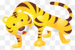 Tiger Clipart Yellow - Animal Wall Sticker - Panda Wall Decal - Transparent PNG Free Download