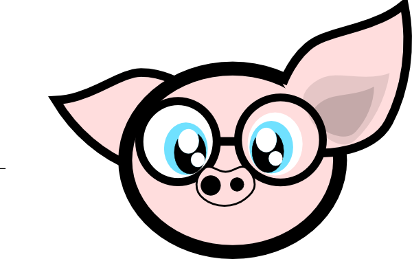 Pig With Glasses Clip Art - Animated Pig With Glasses - Transparent PNG Free Download