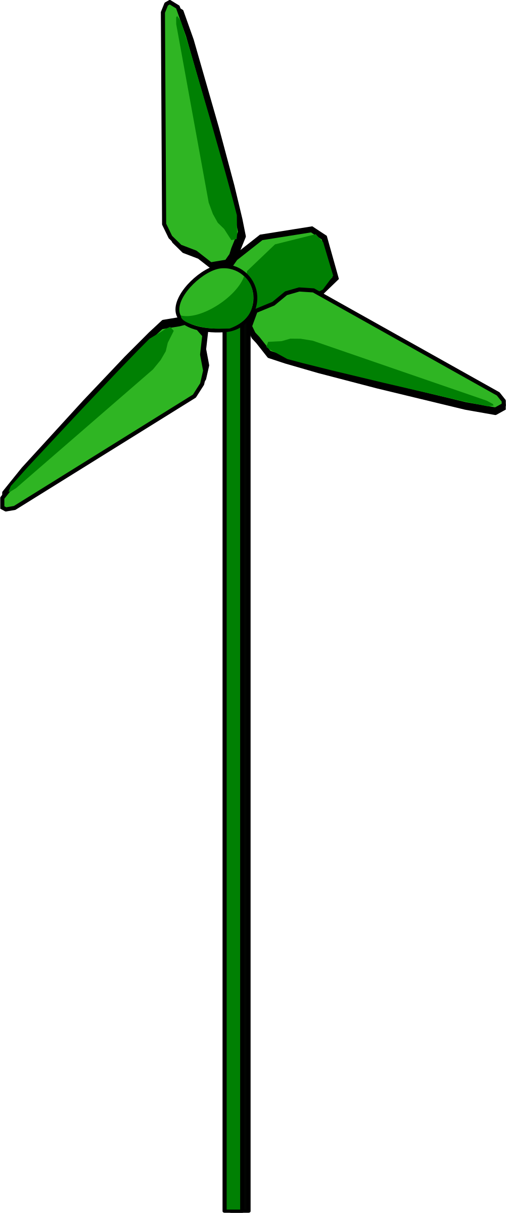 Free Vector Energy Positive Wind Turbine Green Clip - Moving Wind Turbine Animation - Transparent PNG Free Download