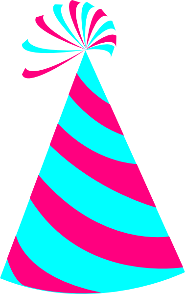 Pink And Blue Party Hat Clip Art - Animated Party Hat - Transparent PNG Free Download