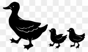 Duck Family Silhouettes Clip Art - Not Tested On Animals - Transparent PNG Free Download