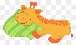 Giraffe Clipart For Kids - Animals Sleeping Clip Art - Transparent PNG Free Download