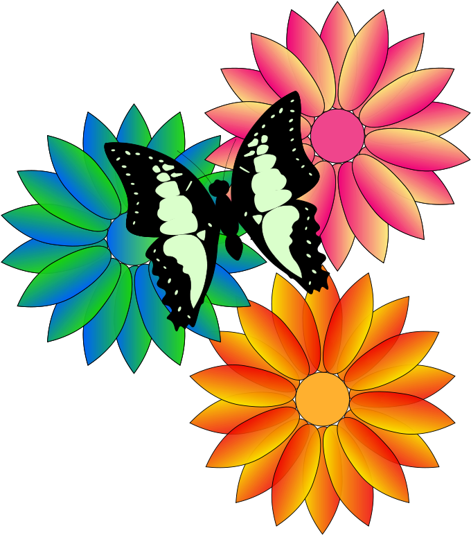 Free Butterfly And Flowers - Animated Flowers And Butterflies - Transparent PNG Free Download