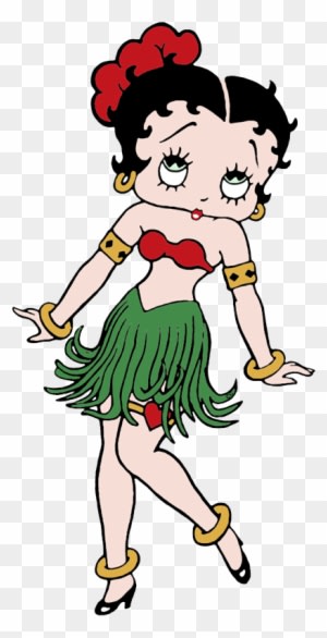 Pudgy Betty Boop Wearing Hawaiian Grass Skirt - Happy Saint Patrick's Day Animation - Transparent PNG Free Download