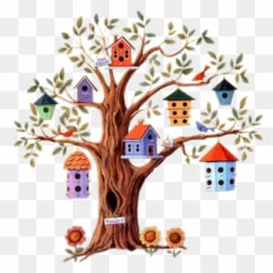 Birdhouses-oaktree - Good Morning Animated Gif - Transparent PNG Free Download