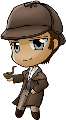 Sherlock Chibi By Alexisroyce - Sherlock Holmes Anime Png - Transparent PNG Free Download