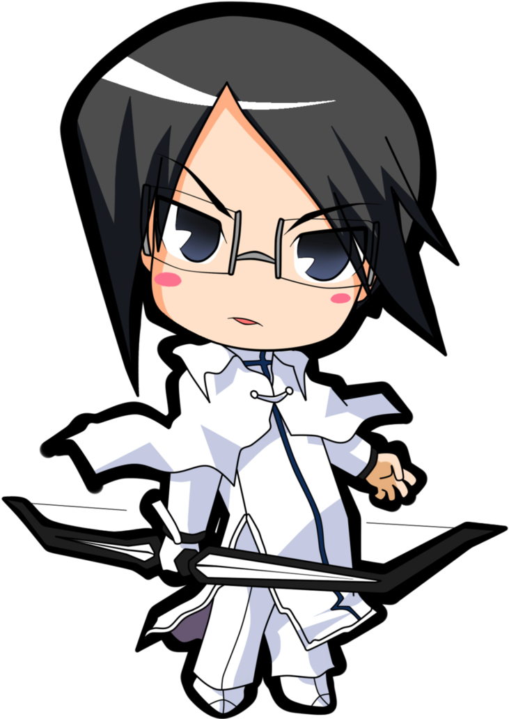 Render Uryu Ishida Chibi By Allenwalker Chan - Anime Bleach Chibi Png - Transparent PNG Free Download