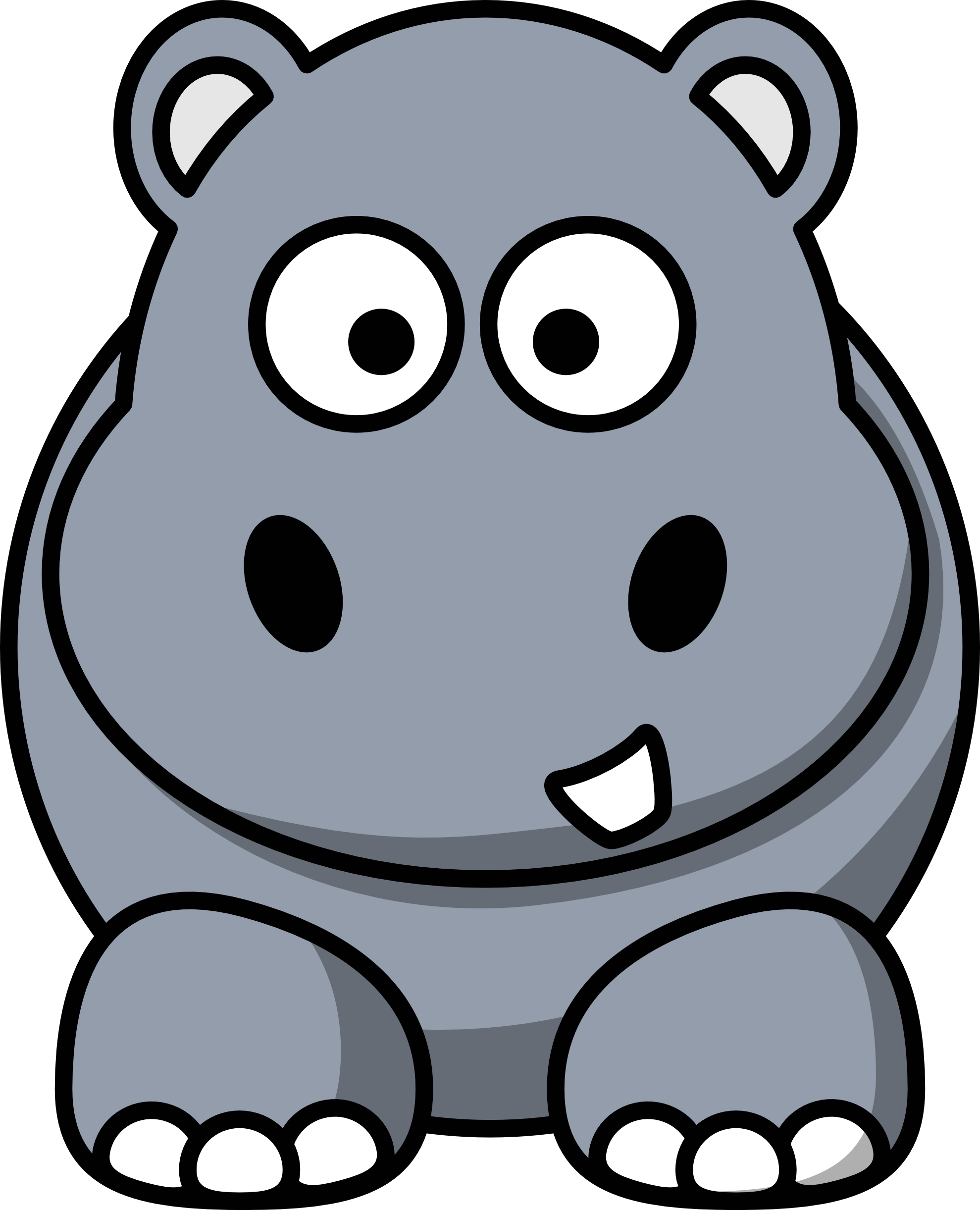 Image Of Baby Hippo Clipart 5 Hippo Clip Art At Vector - Cartoon Animals - Transparent PNG Free Download