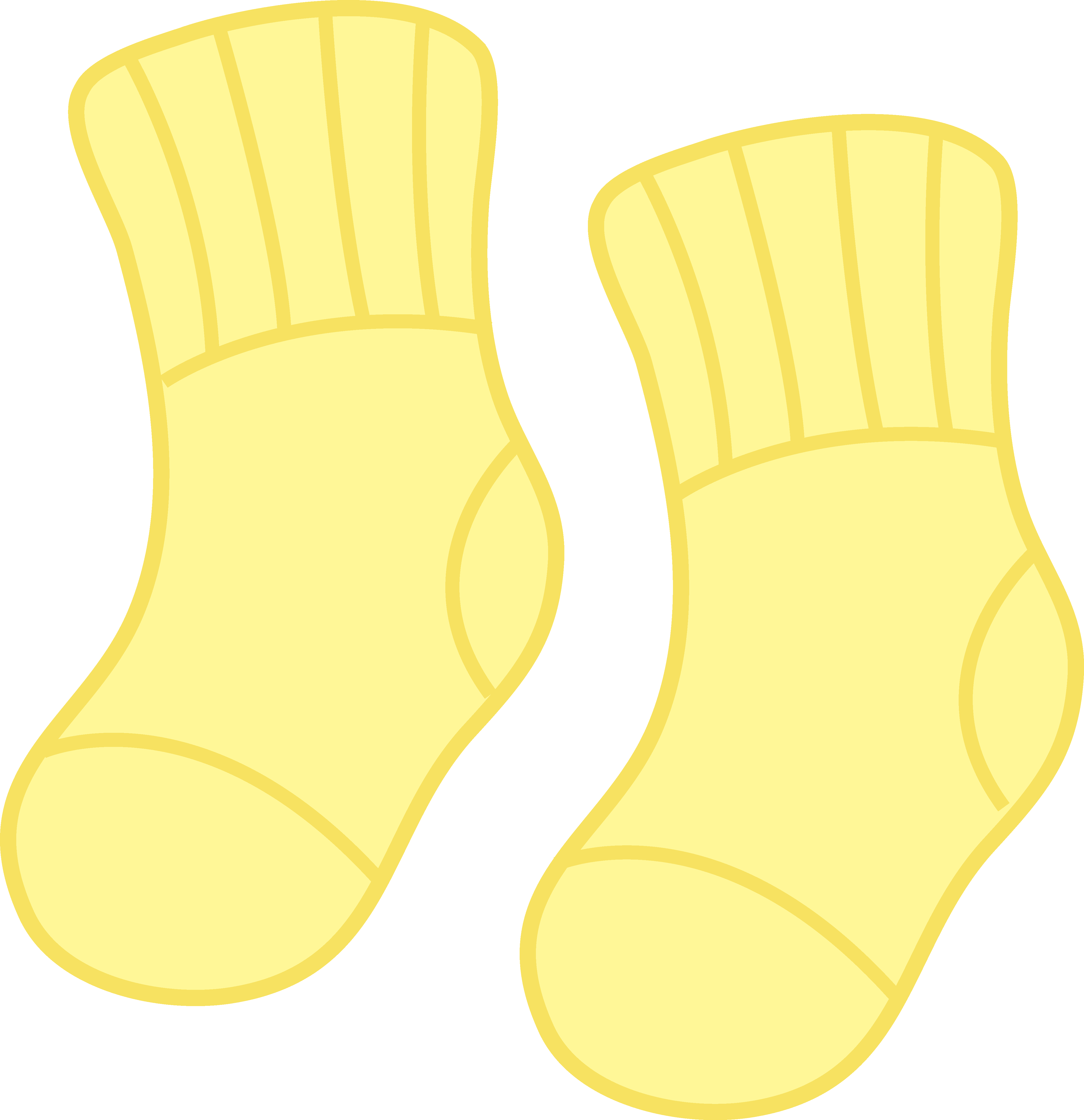 Yellow Baby Socks - Animated Baby Socks - Transparent PNG Free Download