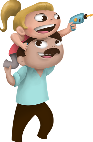 Dad And Daughter - Dad And Daughter Animation - Transparent PNG Free Download