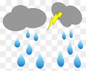 Lightning Rain Cloud Blog Clipart Clip - Rain Animation Clipart - Transparent PNG Free Download