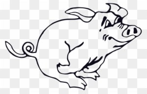 Pig Running Clip Art - Snowball Animal Farm Black And White - Transparent PNG Free Download