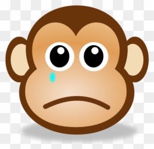 Sad Monkey Face 2 Clip Art - Sad Face Moving Animation - Transparent PNG Free Download