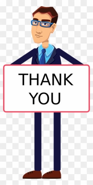 Thank You Animated Character Gentleman - Animated Character Of Thank You - Transparent PNG Free Download