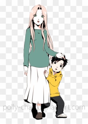 Sakura With Child 2 By Polly-chan - Anime - Transparent PNG Free Download