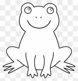 Frog Black And White Black And White Picture Of Frog - Outline Pictures Of Animals - Transparent PNG Free Download