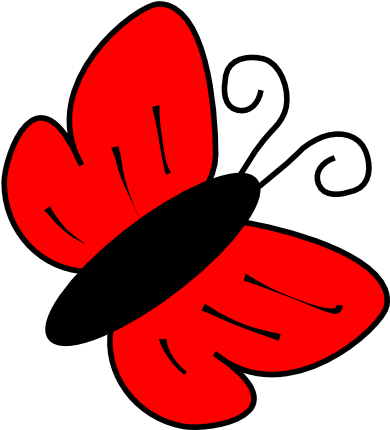 Red Butterfly Clip Art - Cartoon Butterfly Animated Png - Transparent PNG Free Download