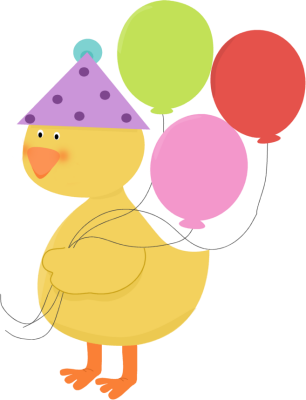 Cute - Duck - Clipart - Animal Holding Balloon Clipart - Transparent PNG Free Download